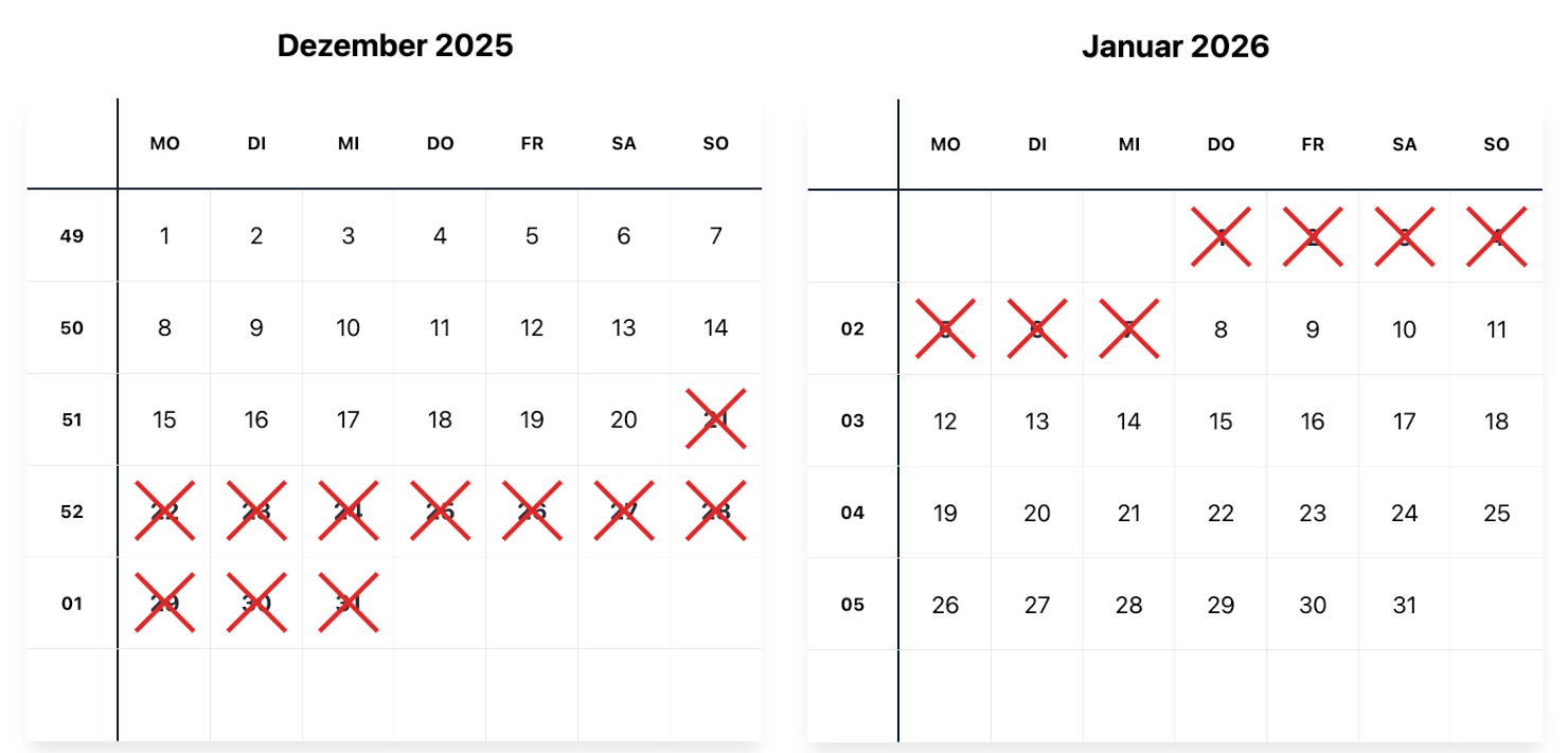 FAFNIRKELLER Pause v. 21.12.2025-07.01.2026