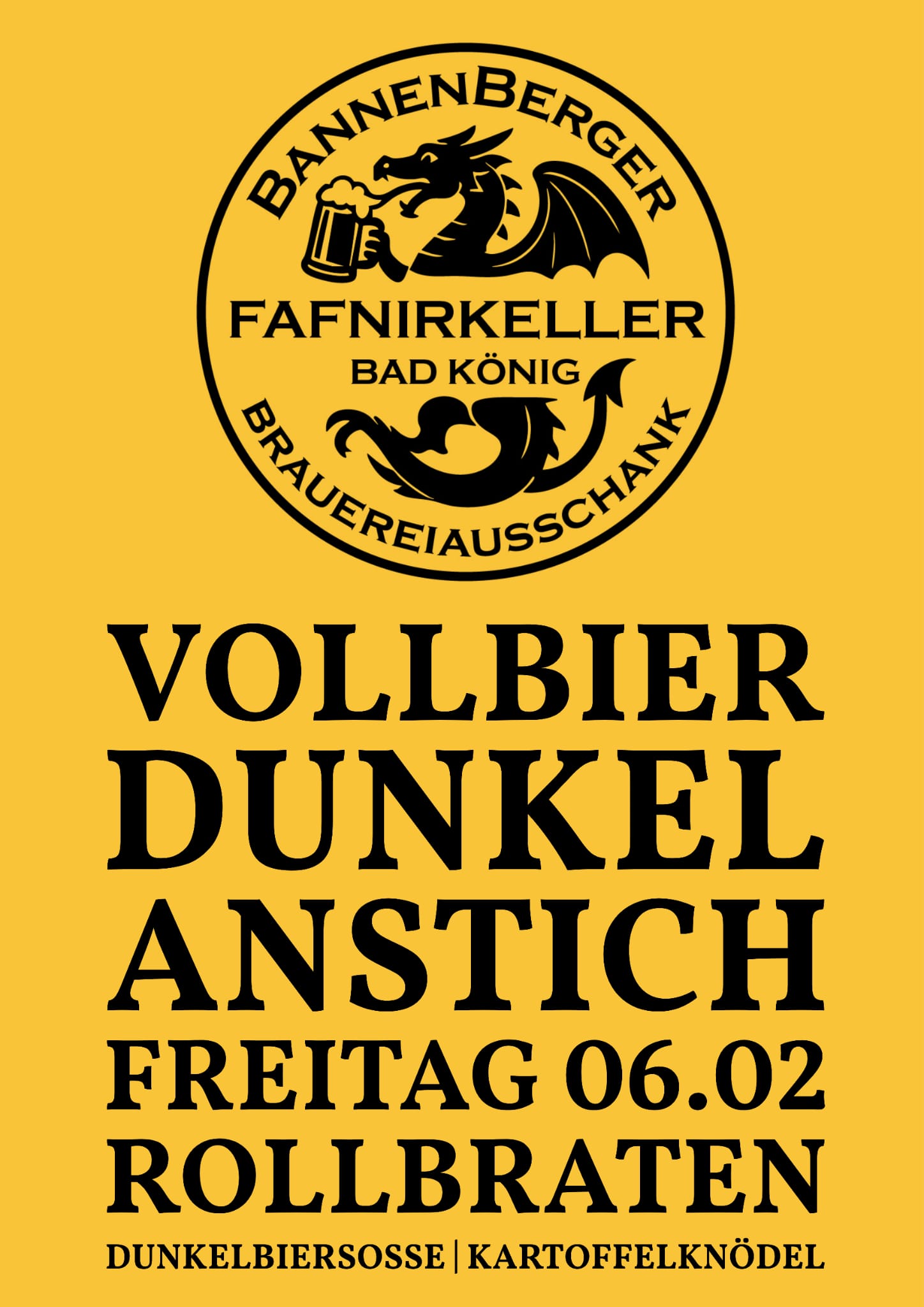 VOLLBIER DUNKEL Anstich
